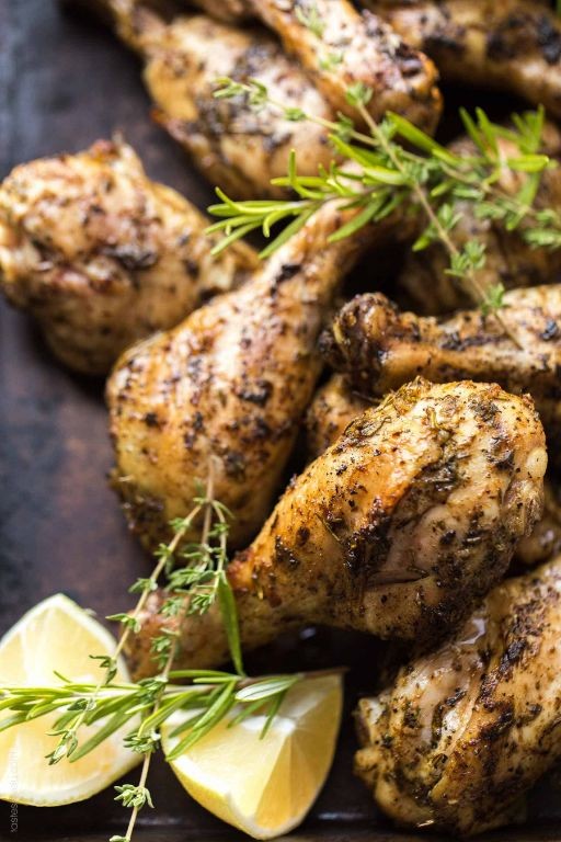 Lemon Herb Grilled Chicken Legs
