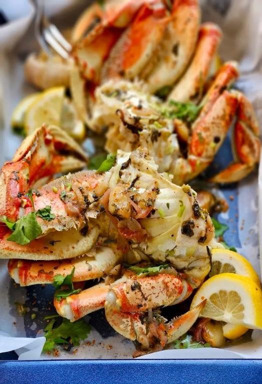 Lemon Herb Grilled Dungeness Crab