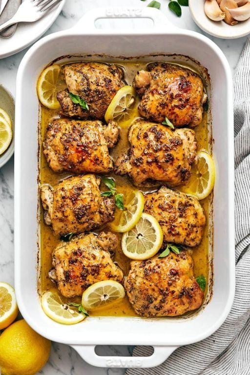Lemon Herb Marinated Frozen Chicken Thighs