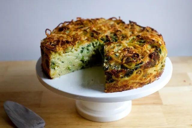Lemon Herb Spaghetti Pie