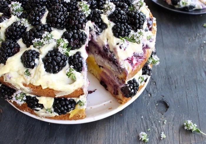 Lemon Olive Oil Cake with Fresh Berries