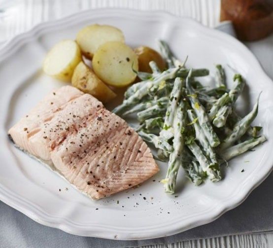 Lemon Tarragon Poached Salmon