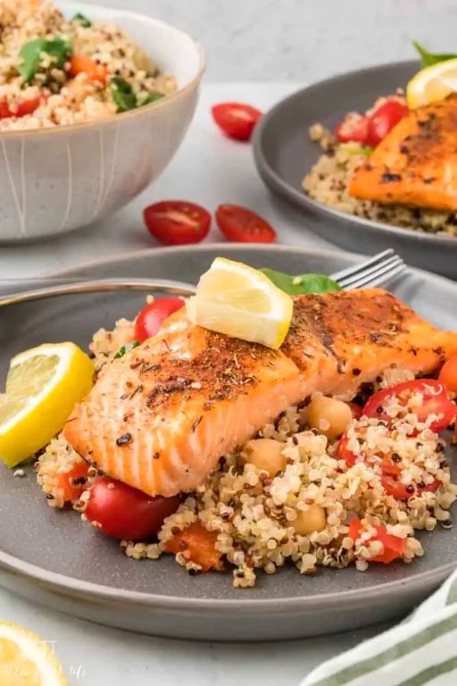 Lemon Thyme Salmon with Quinoa