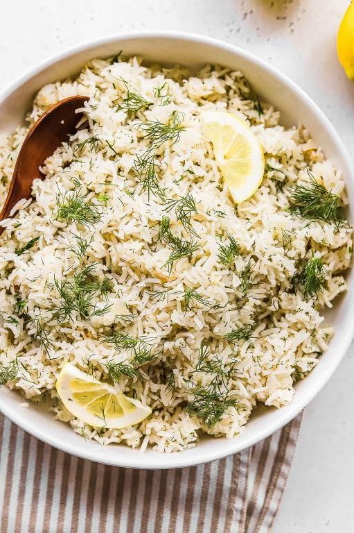 Lemony Rice with Fresh Dill and Parsley
