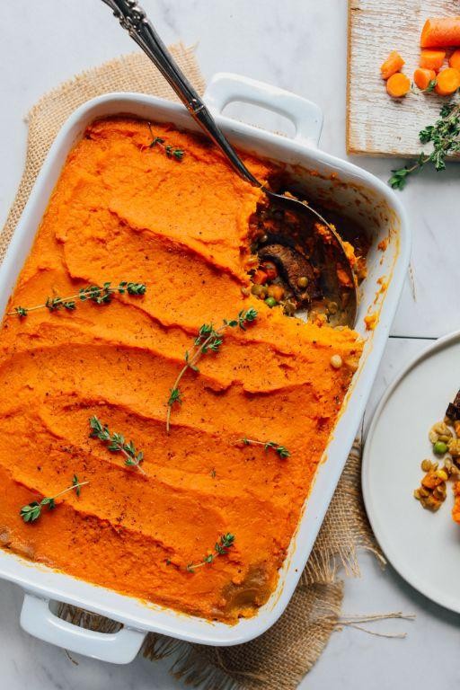 Lentil and Sweet Potato Shepherd