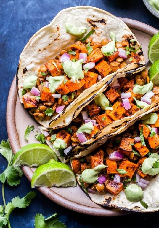 Lentil and Sweet Potato Tacos