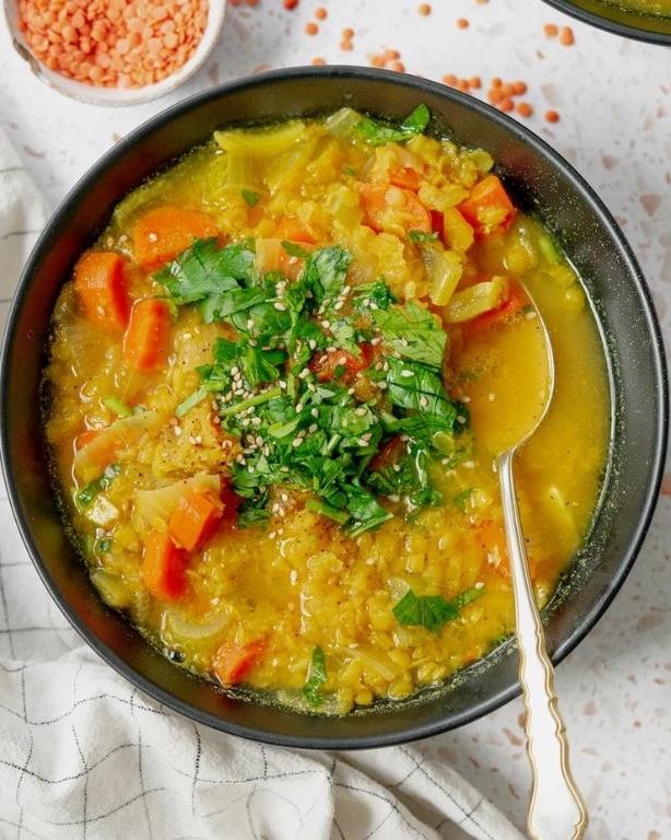Lentil and Vegetable Soup with Turmeric