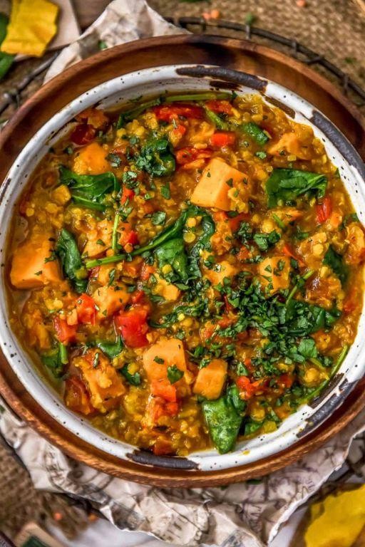 Lentil and sweet potato stew