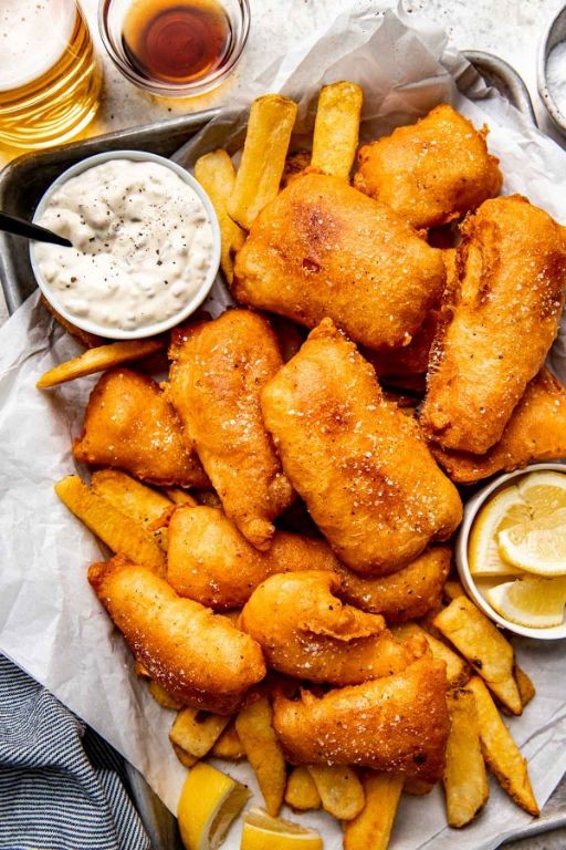 Light and Airy Battered Cod with Malt Vinegar