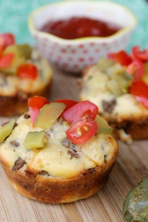 Loaded Hamburger Breakfast Muffins