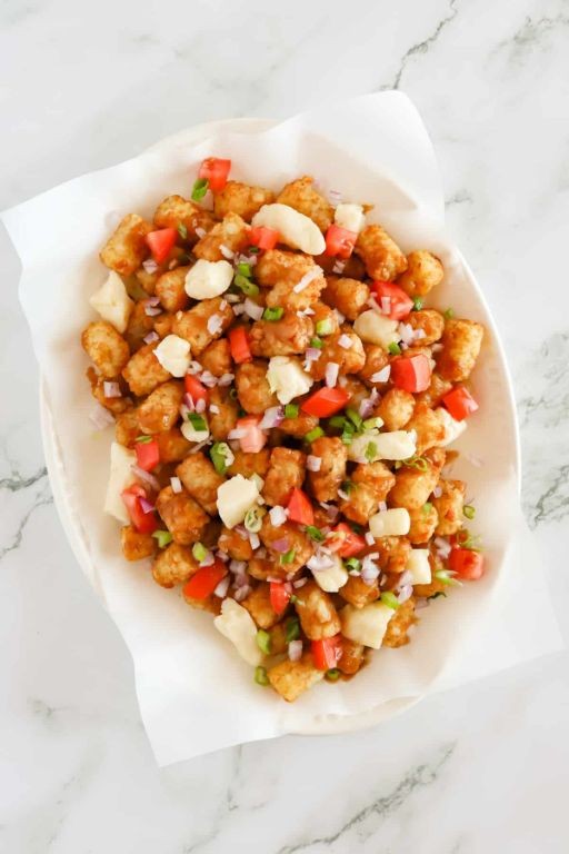 Loaded Tater Tot Poutine with Gravy and Cheese Curds
