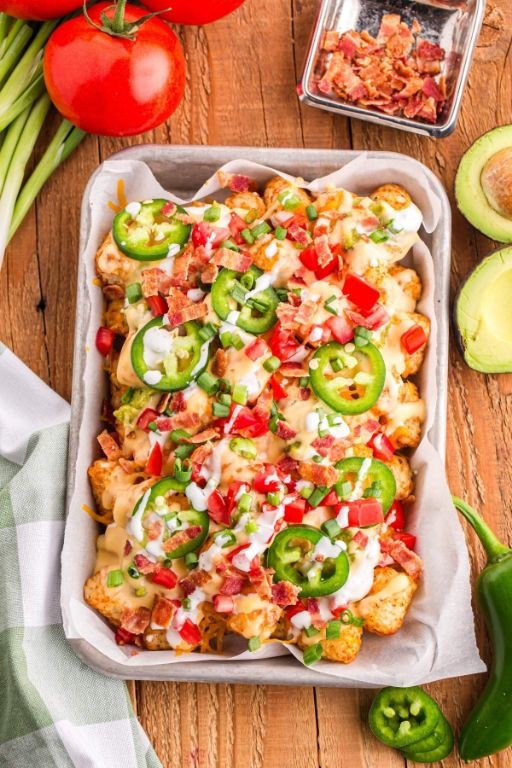 Loaded Tater Tot Stuffed Peppers