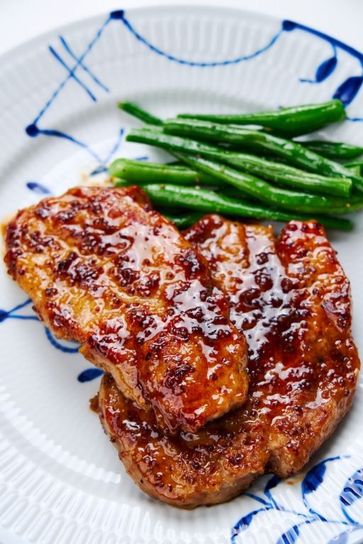 Maple Dijon Mushroom Pork Chops