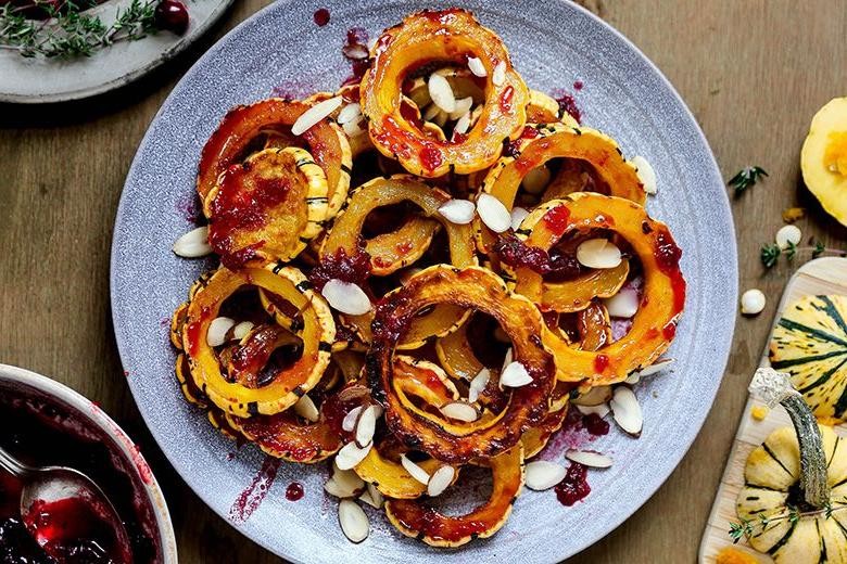 Maple Glazed Delicata Squash Rings