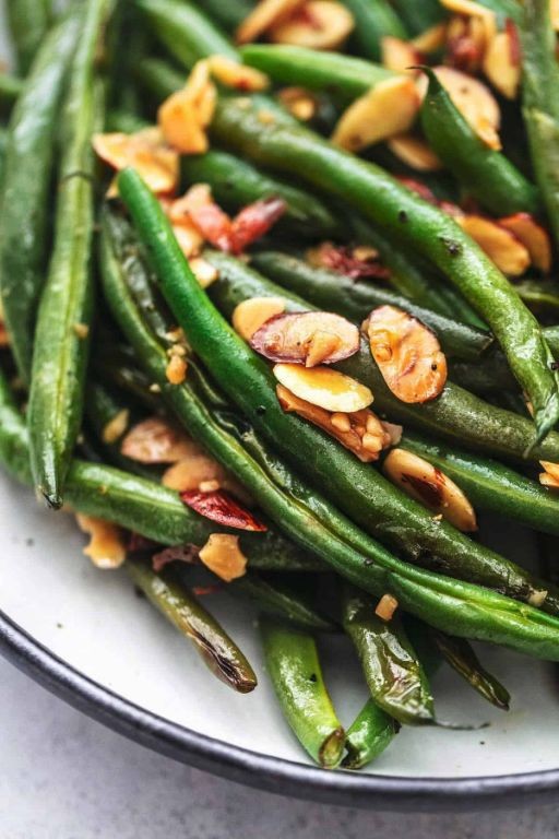 Maple Glazed Green Beans with Candied Almonds