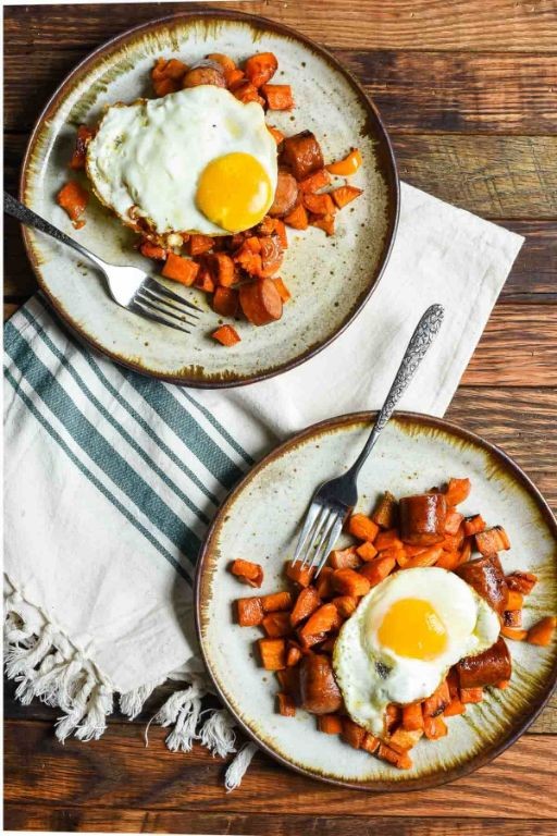 Maple Glazed Sausage with Sweet Potatoes