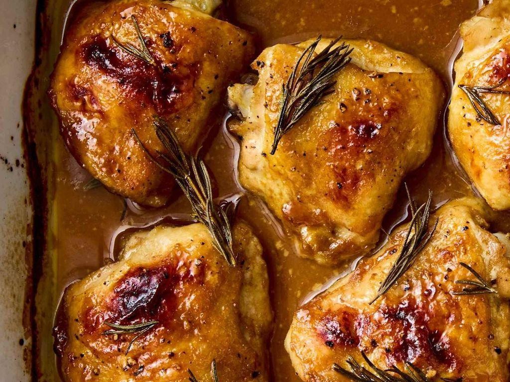 Maple Mustard Frozen Chicken Thighs