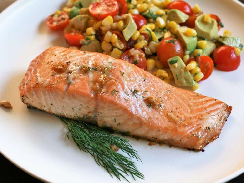 Maple-Glazed Salmon with Dill Butter