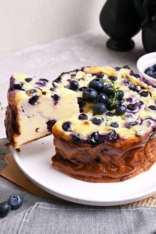 Marzipan and Blueberry Yogurt Cake