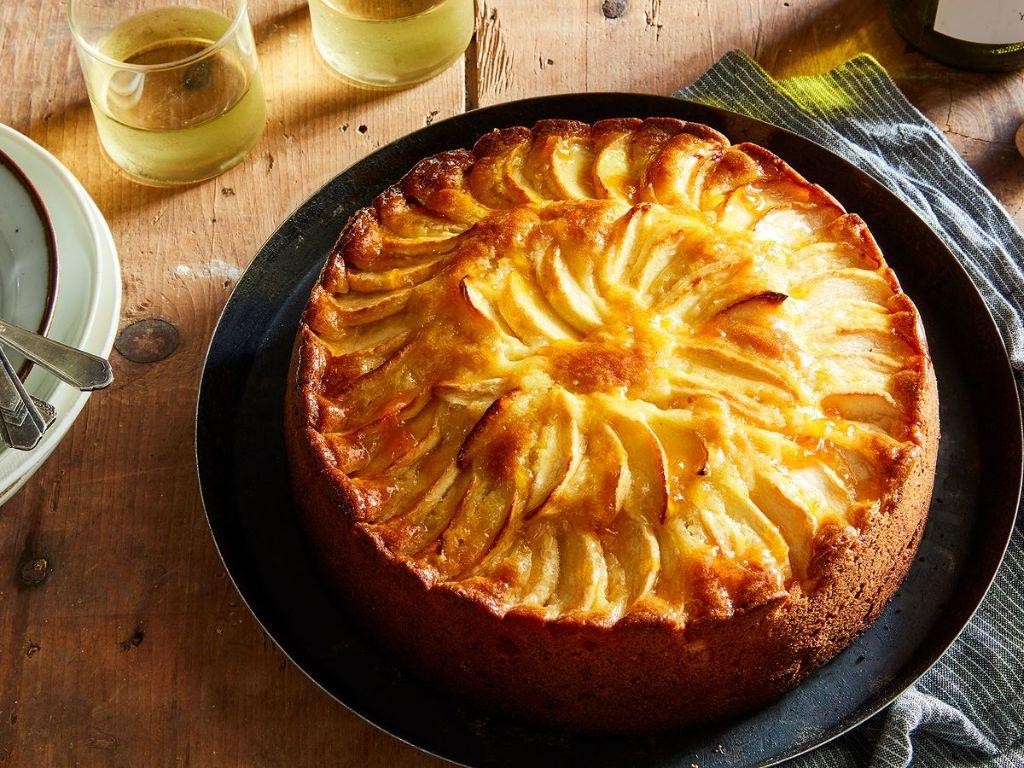 Marzipan-Stuffed Apple Cake