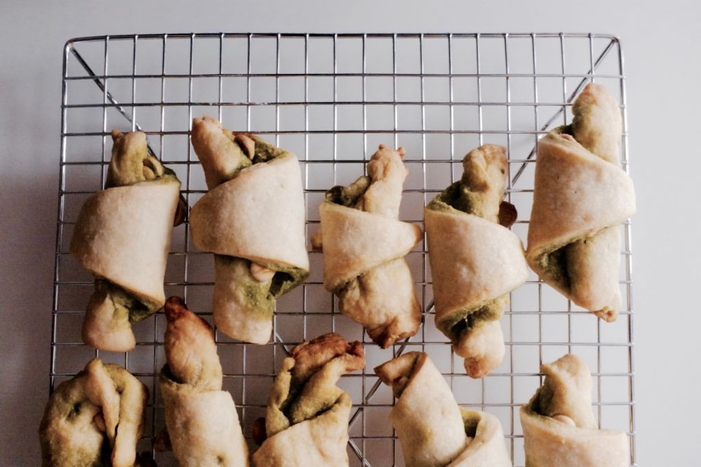 Matcha White Chocolate Rugelach