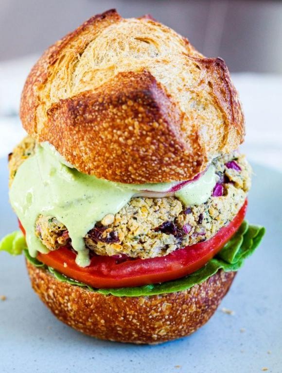 Mediterranean Chickpea Burgers with Sun-Dried Tomatoes