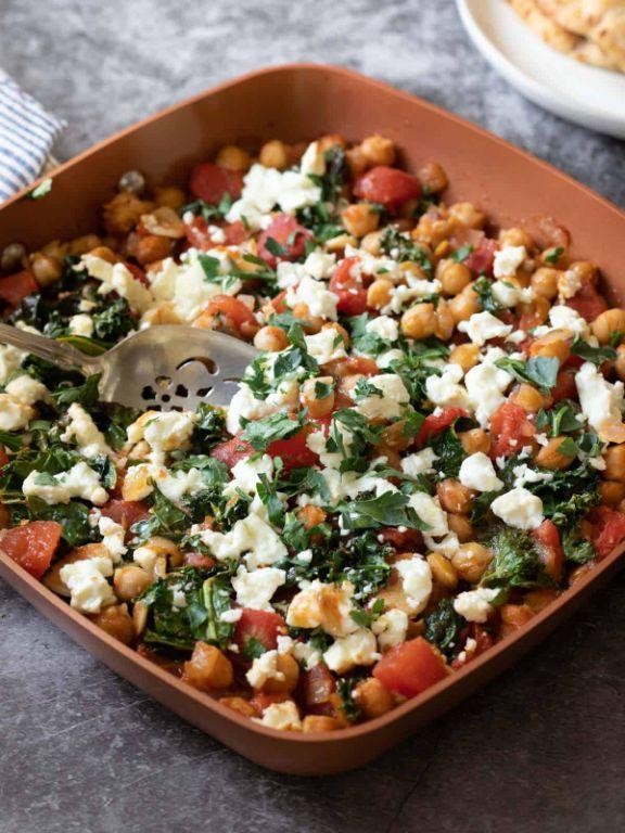 Mediterranean Chickpea and Veggie Skillet