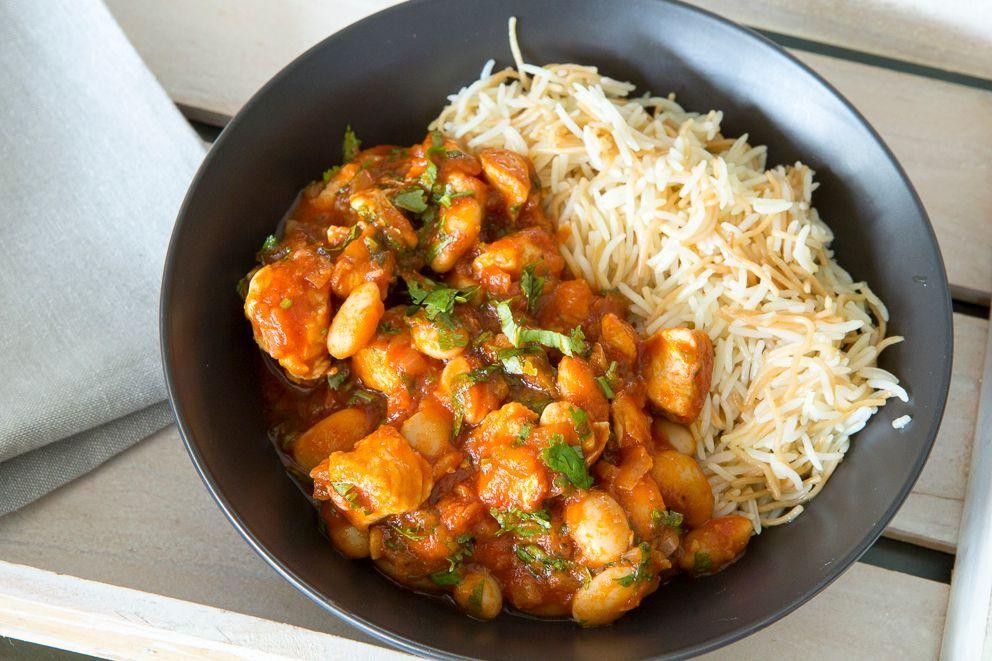 Mediterranean Rice and White Bean Stew