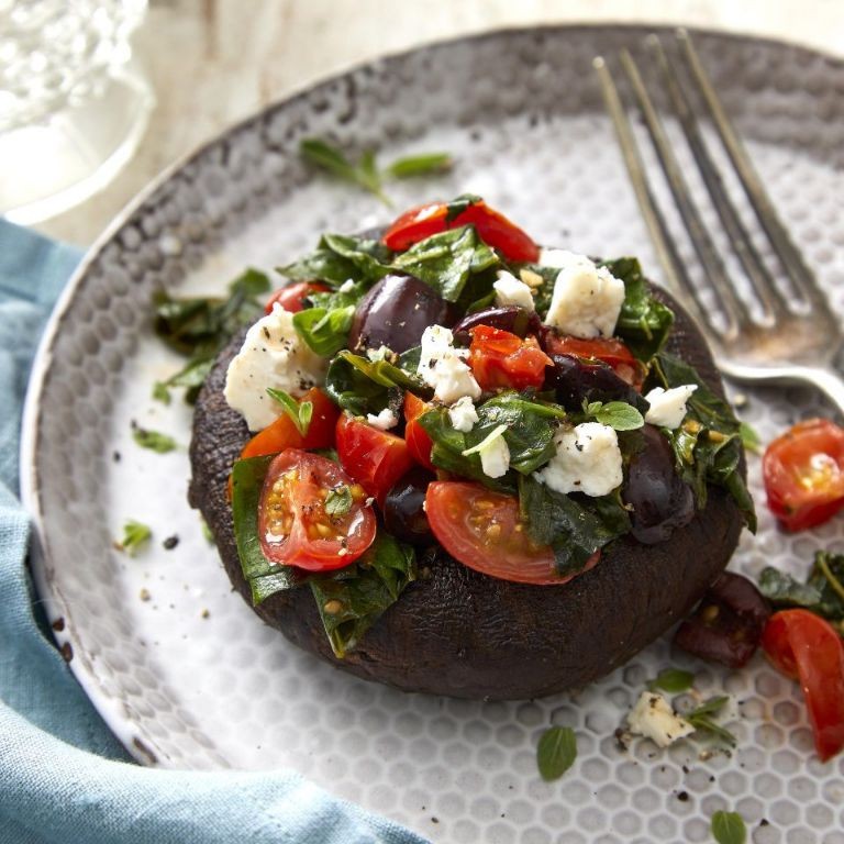 Mediterranean Stuffed Portobello Mushrooms