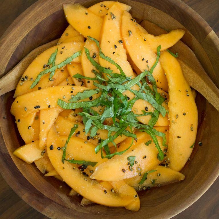 Melon Medley with Fresh Basil