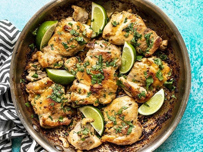 Mexican Lime and Cilantro Boiled Chicken