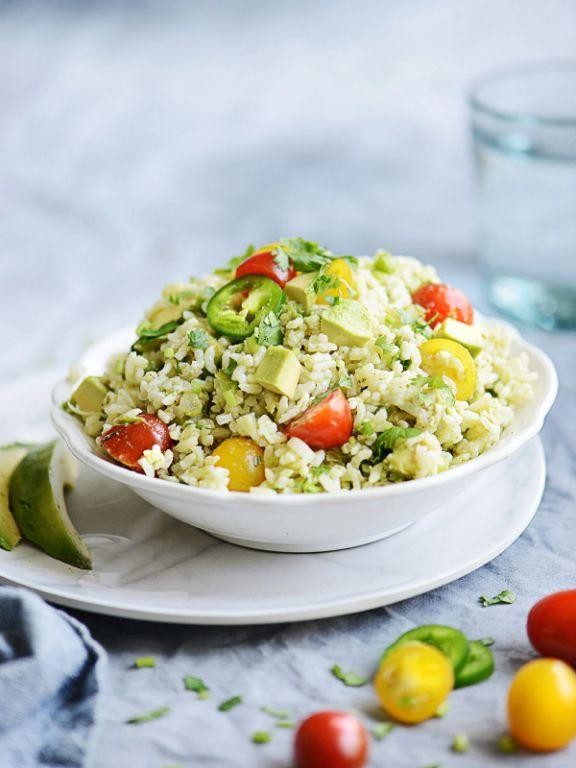Mexican Rice Salad with Avocado