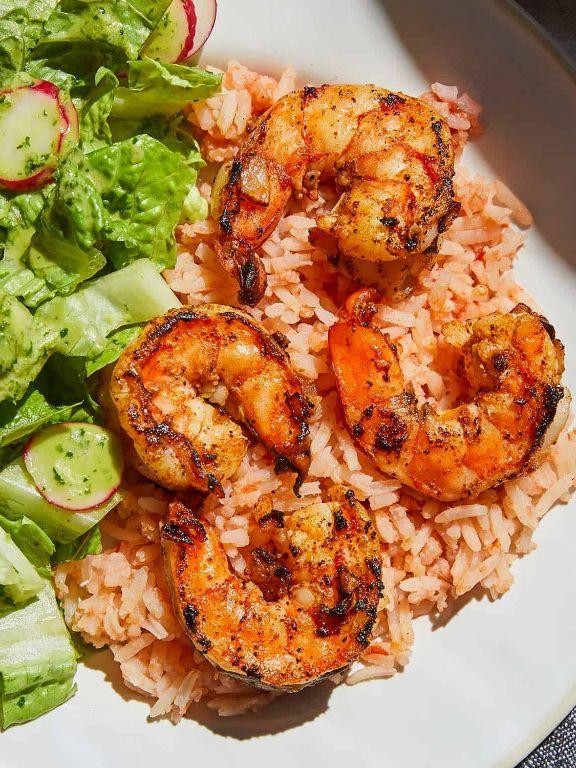 Mexican Rice and Shrimp Stir-Fry