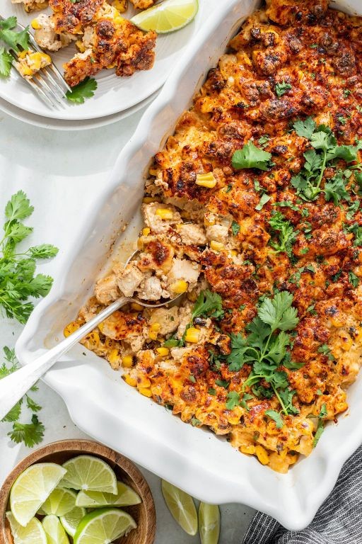 Mexican Street Corn Chicken Casserole