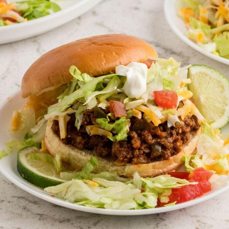 Mexican Taco Manwich with Avocado