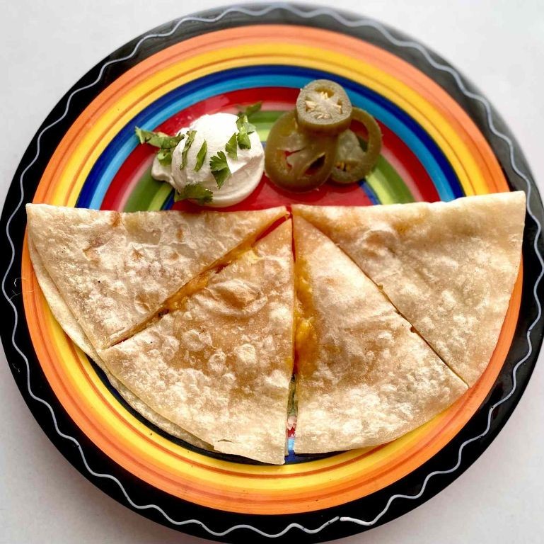 Microwaved Quesadilla with Cheese