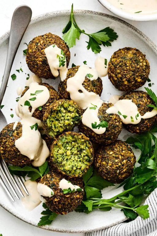 Middle Eastern Chickpea Falafel with Fresh Herbs
