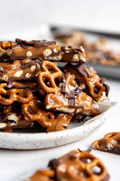 Milk Chocolate Pretzel and Caramel Bark