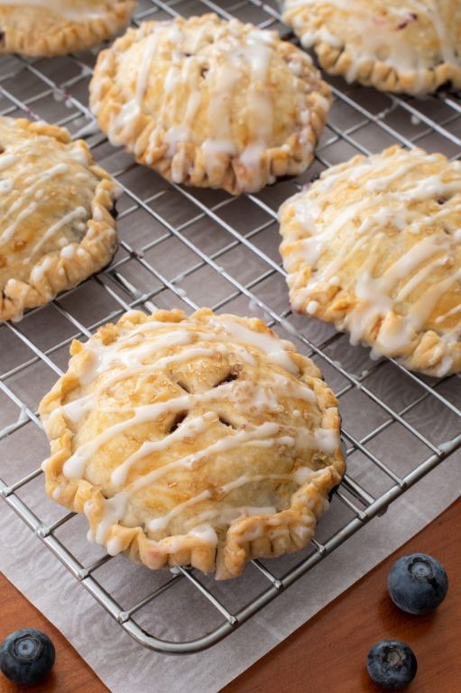 Mini Blueberry Hand Pies with Lemon Glaze