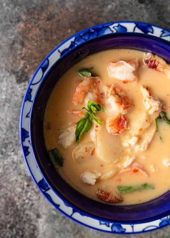 Mongo and Crab Meat in Coconut Broth