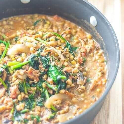 Mongo with Dried Fish and Chili Leaves