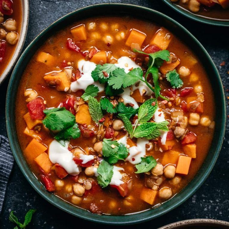 Moroccan Chickpea and Lentil Stew