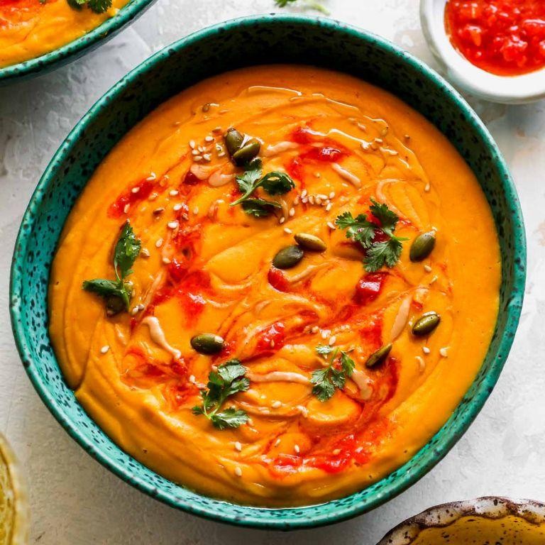 Moroccan Spiced Carrot and Lentil Soup