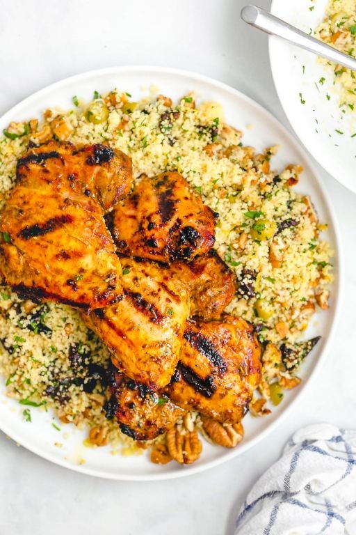 Moroccan Spiced Chicken Thighs with Couscous