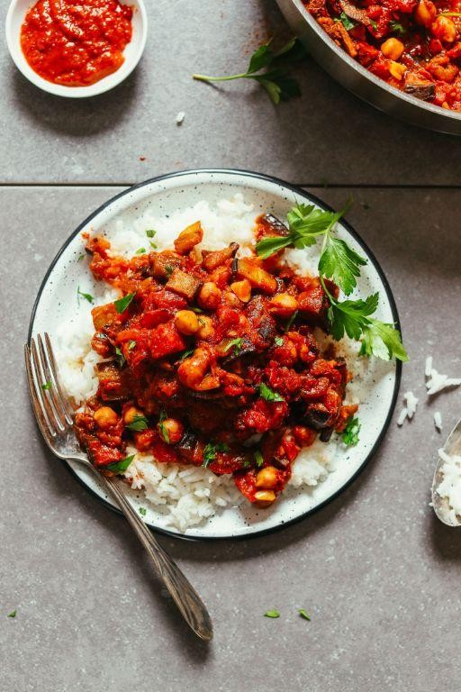 Moroccan Spiced Roasted Eggplant