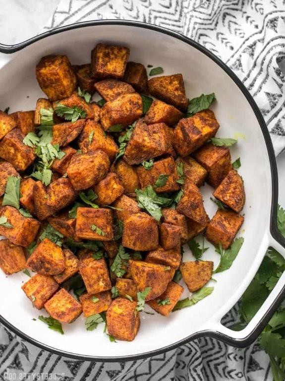 Moroccan Spiced Roasted Sweet Potatoes