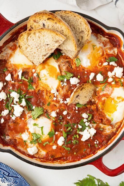 Moroccan-Style Shakshouka with Olives