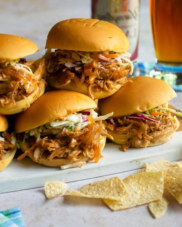 Multi Cooker BBQ Pulled Chicken Sliders