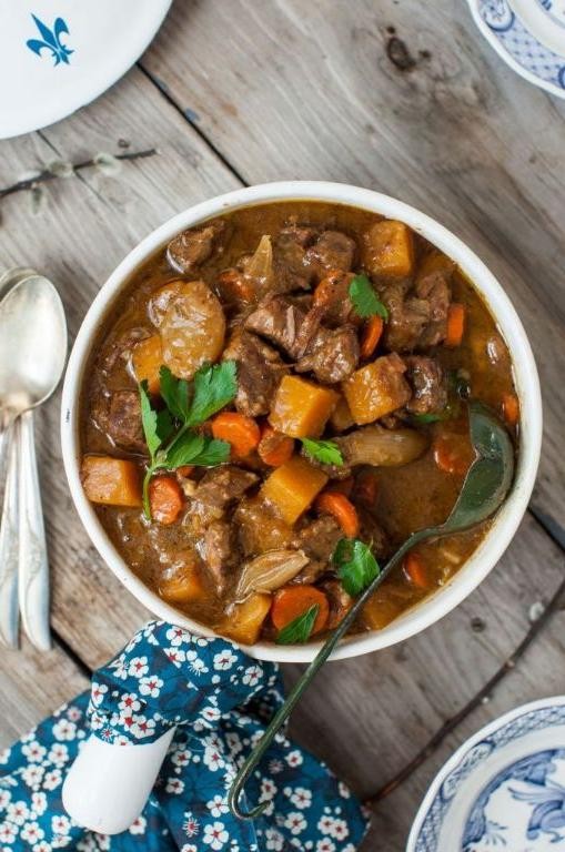 Multi Cooker Beef Stew with Root Vegetables