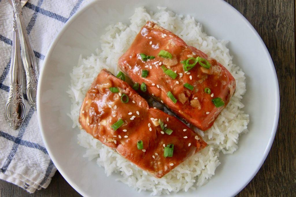 Multi Cooker Teriyaki Salmon with Rice